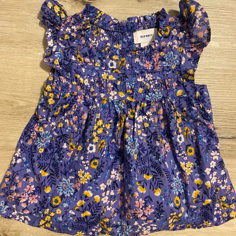 Old Navy floral print toddler girls shirt